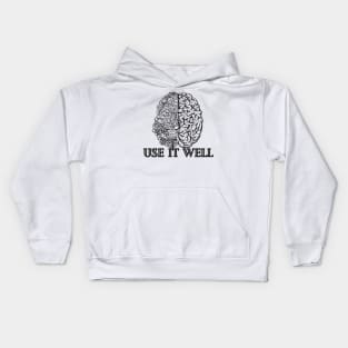 Use it well - Brain Photographic Kids Hoodie